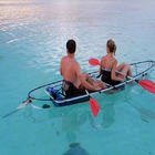 6mmの外皮4mmの座席ガラス水ボートは上釣カヤックで、2つのエアー バッグ置かれます