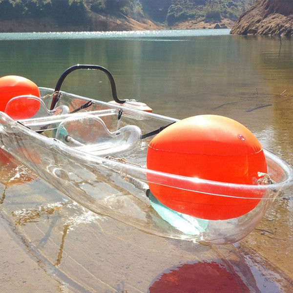 小さい平底の漁船、2つのペダルの膨脹可能な空気浮遊物が付いているガラス床のボート
